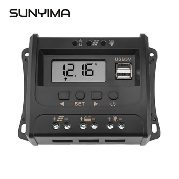 

SUNYIMA Solar Controller 12V/24V 10A/20A Lithium Battery Lead-acid Universal Solar Panel Controller