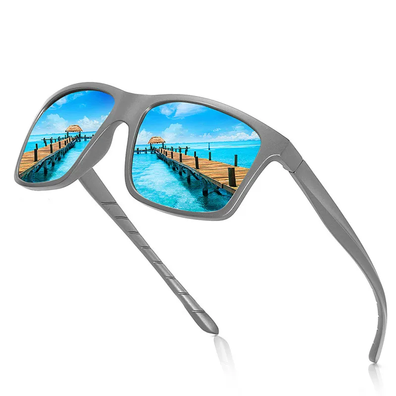

Brand Design Vintage Men's Large Frame Uv400 Polarized Sunglasses Driving Outdoor Sports Mirrors Male Anti-uv Anti-glare Goggles