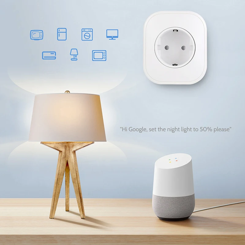 

Smart WiFi Plug APP Remote Control Socket Voices Timing Home Outlet Switch ALI88