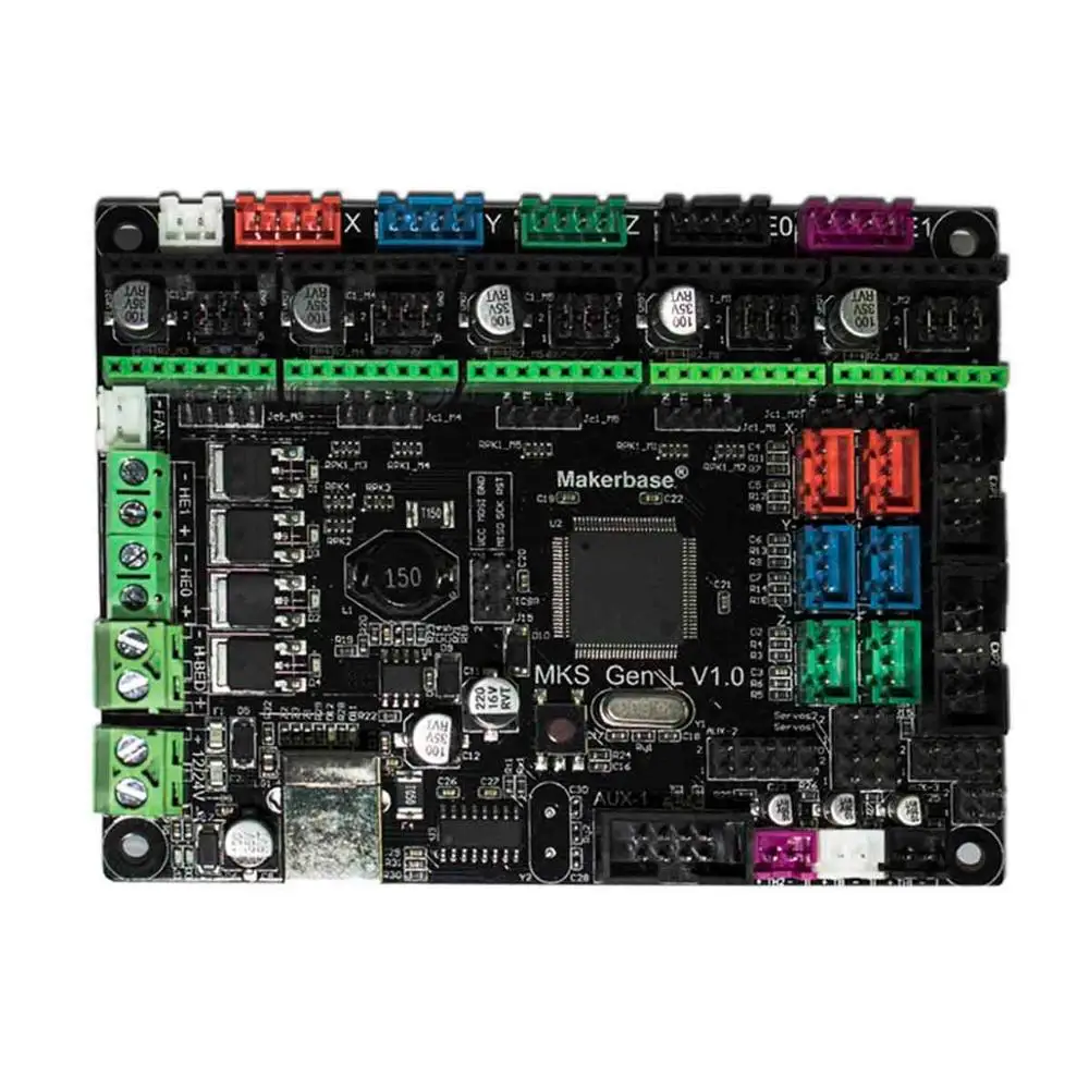 SIMAX3D 3d принтер материнская плата MKS Gen L V1.0 контроллер материнская плата для DIY 3d принтер аксессуары - Цвет: Only V1.0 Board
