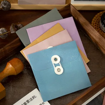 

4pcs/pack Special Paper Storage Bag, Bulk Romantic Series, Simple Solid Color Hand Account Material Decorative Envelopes