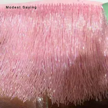 6 ярдов розовый 15 см бисерная бахрома обрезанная лента швейная трубка отделочная кисточка латинское платье вечерние платья аксессуары для одежды