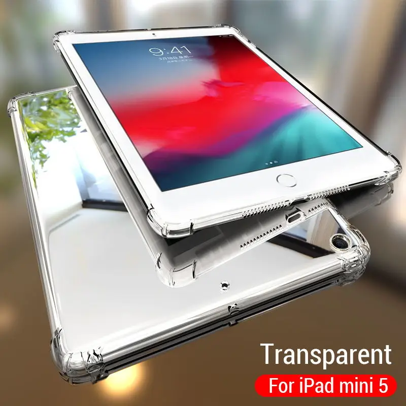 Mini 5 Transparent PZOZ чехол для нового iPad Pro чехол 9,7 Air mini 1 2 3 4 5 Силиконовый противоударный прозрачный чехол из ТПУ Обложка для планшета сумка - Цвет: Mini 5 Transparent