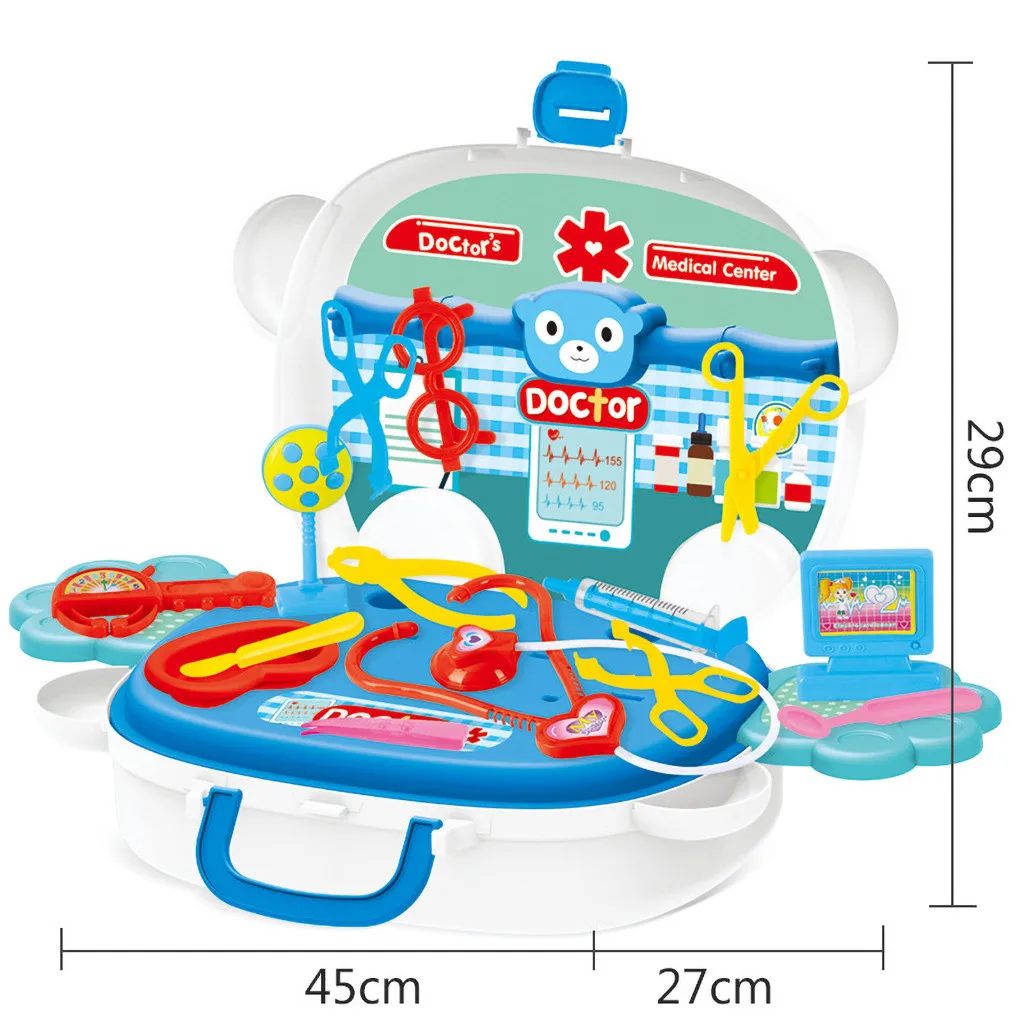 Детский игрушечный чемоданчик с изображением доктора, медицинская игра, игрушка для ролевых игр, чемоданчик, медицинский набор, игрушки для детей, подарки# G35