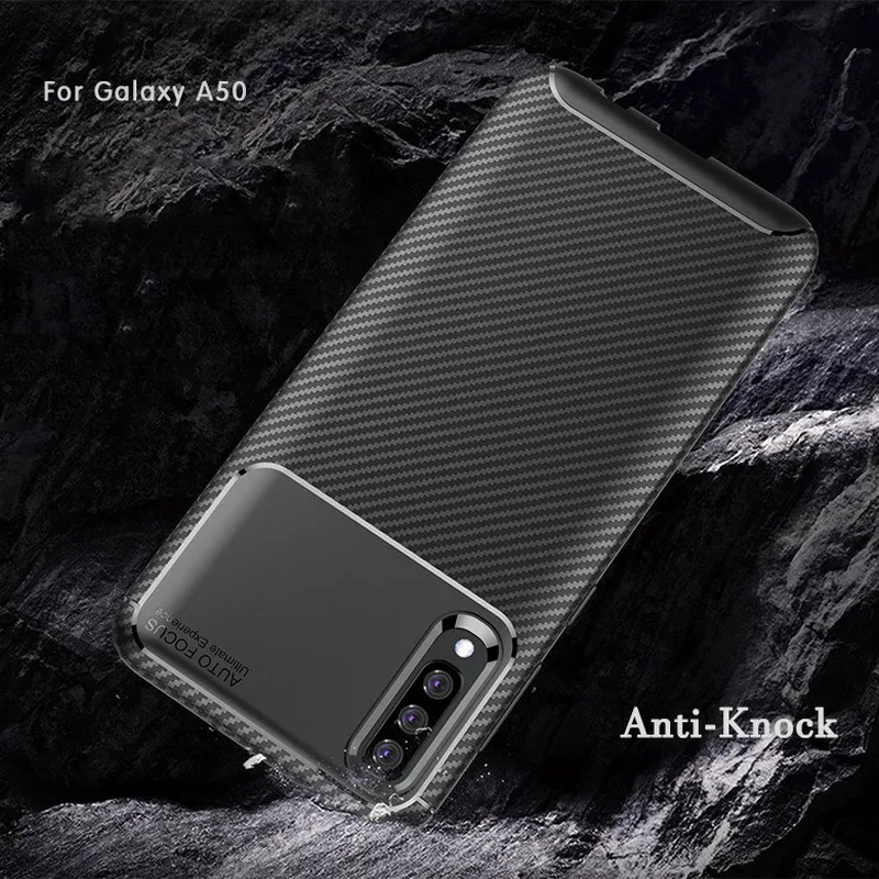 Углеродные чехлы на заднюю панель телефона для Samsung Galaxy A10 A20 A30 A40 A50 A60 A70 чехол A10E