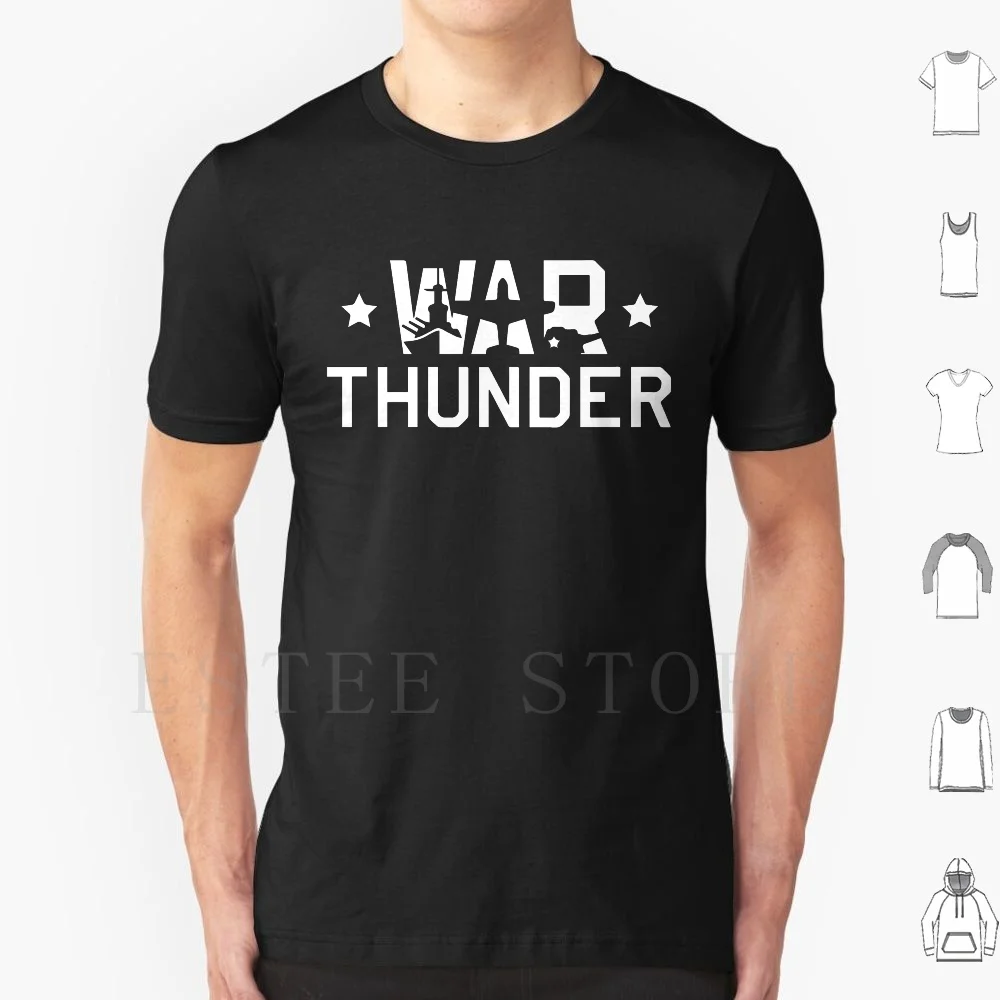War Thunder T Shirt Print Cotton Thunder War Fighter Airplane World War Game Videogiochi War Thunder Tank Panzer King Tiger