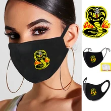 Cobra Kai Logo Print Washable Earloop Face Breathing Mask Cycling Anti Dust Environmental Mouth Mask Respirator