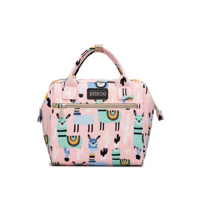 Alpaca pink trumpet Сумка для подгузников через плечо с диагональным крестом mochila maternidade, новая мини сумка для подгузников, многофункциональный рюкзак для мам, модная сумка для матерей - Цвет: Alpaca pink trumpet