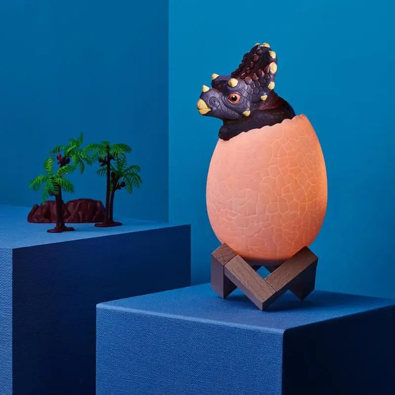 Светодиодный ночник с дистанционным управлением, 3D динозавр, экологически чистый, ПВХ, длинный режим ожидания, умный светильник, 16 цветов, украшение дома