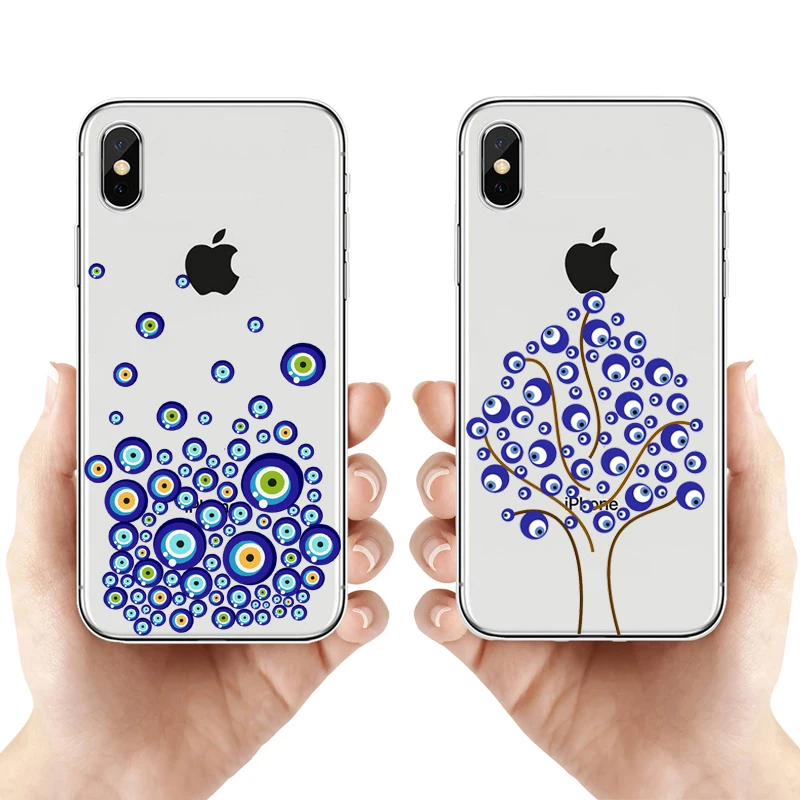 Прозрачный чехол для телефона Iphone 11 Pro MAX сглаза иллюстрации IPhone XS XR 6s 6 7 8 Plus Мягкий