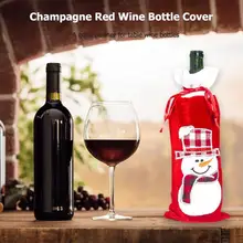 Рождественская бутылка вина крышка Снеговик Санта Клаус ткань фланелевая личность Нежный год вечерние украшения для домашнего стола