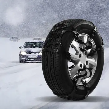 

Universal Car Chains Suit Automobile Anti-skid Chains 6 Pieces Tire Snow Chain TPU Ox Tendon Durable Chains