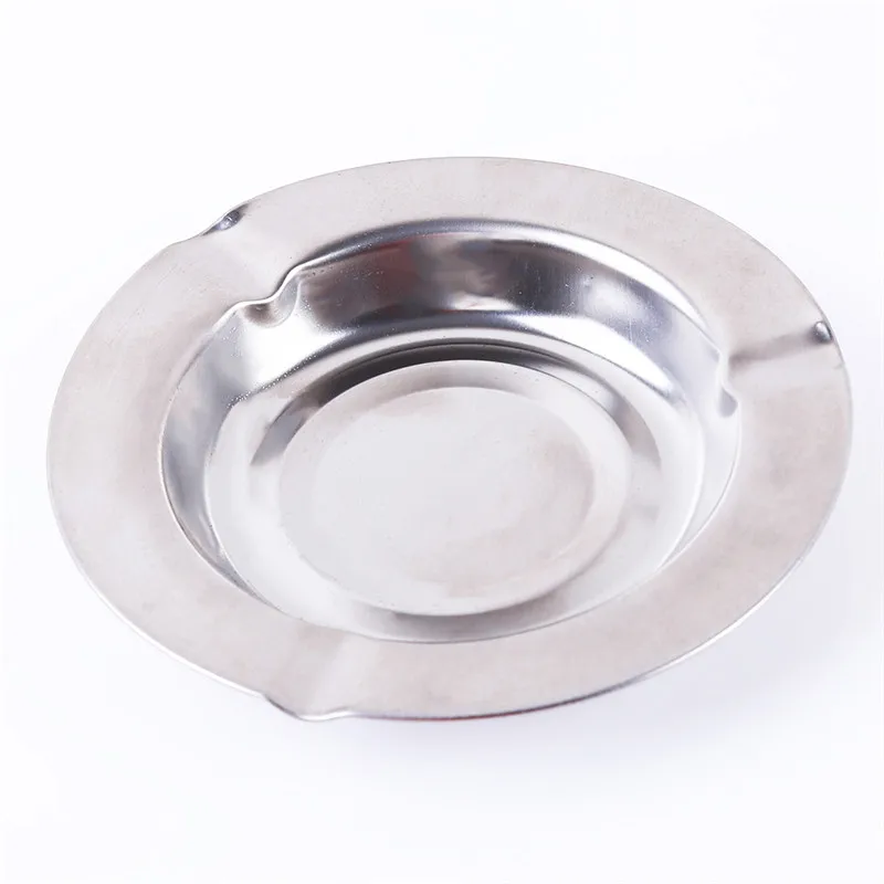 Portable Ash Tray Home Metal Ashtray Round Asbak Square Large Capacity Cigarette Aschenbecher Push Down Smoking - Цвет: round