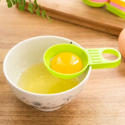 Практичный кухонный инструмент инструменты для яиц конфетный цвет разделители яиц/мини пластиковый сепаратор яиц белый