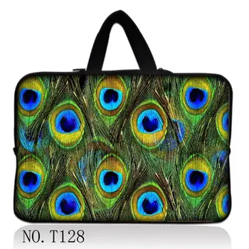 

Peacock Feather Notebook Laptop Sleeve Case Bag W/ Handle For 13" 13.3" inch MacBook Air / Pro