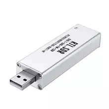 Genuíno 0.1 mhz-1.7 ghz tcxo rtl sdr receptor r820t2 usb RTL-SDR dongle com 0.5ppm tcxo sma mjzsee a300u testador-prata