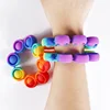 Fidget Bracelet Reliver Stress Toys Rainbow Push Bubble Antistress Toy Children Adult Sensory Relieve Autism Puzzle Sensory Gift