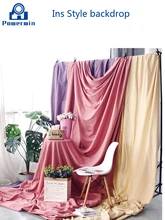 Ins Instagram Style Photography Backdrop Cloth 2.4m Polyester Background Curtain Photo Studio Camera Live Vlog Chroma Key