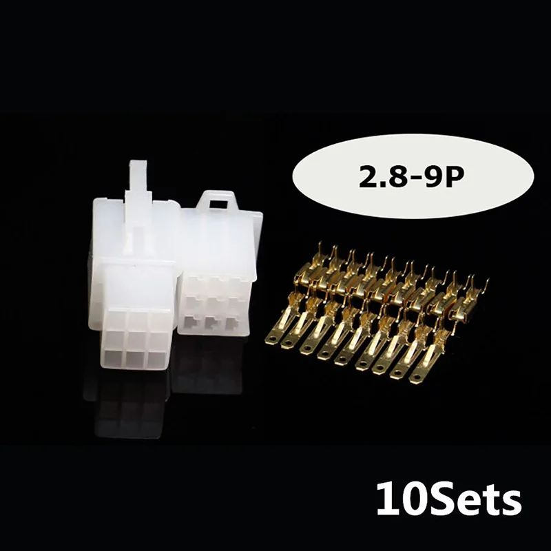 

50Sets Auto Electrical 2.8mm 2 3 4 6 9 Pin Wire Connector Terminal for Car Motor