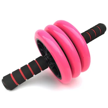 

Keep Fit Wheels No Noise Abdominal Wheel Ab Roller With Mat For Exercise Fitness Equipment Pink