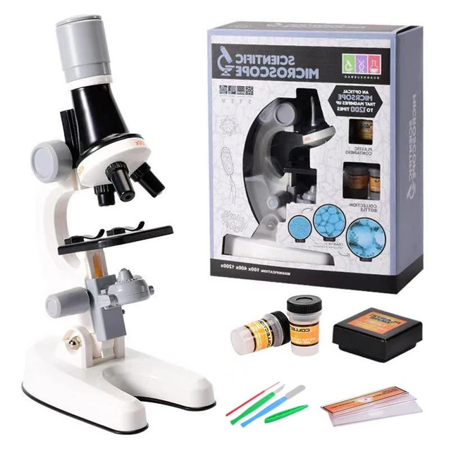 Mini Microscope jouet de laboratoire, Kit d'expérimentation scientifique  éducative pour enfants, jouets éducatifs, Science stéréo, cadeaux  d'anniversaire - AliExpress