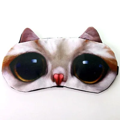 Tongue cat Детская маска для сна, хлопковая 3D маска для глаз в виде животного, забавная маска для сна с повязкой на глаза, повязка на глаза для путешествий, повязка для сна - Цвет: Tongue cat