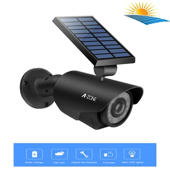 

Solar Power Simulation Camera Video Surveillance Outdoor Waterproof IP66 Fake Camera Flash LED Light Dummy CCTV Camera Indoor