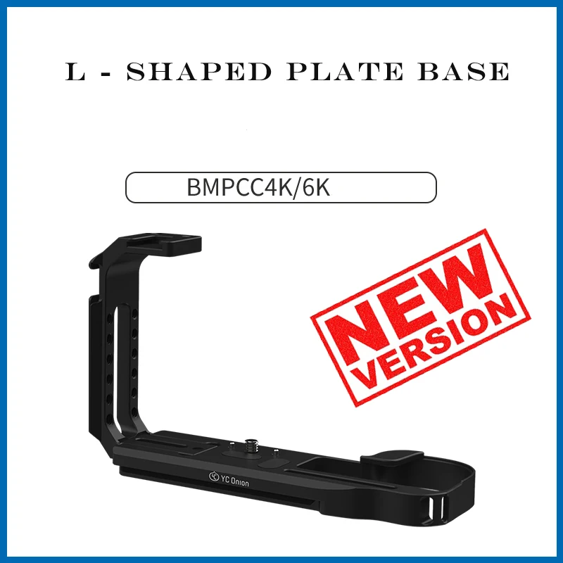 

YC Onion L-Bracket Quick Release L Plate L Bracket Base Grip Tripod Holder Hand Grip for BMPCC4K/6K BMPCC4K with 1/4" - 3/8"