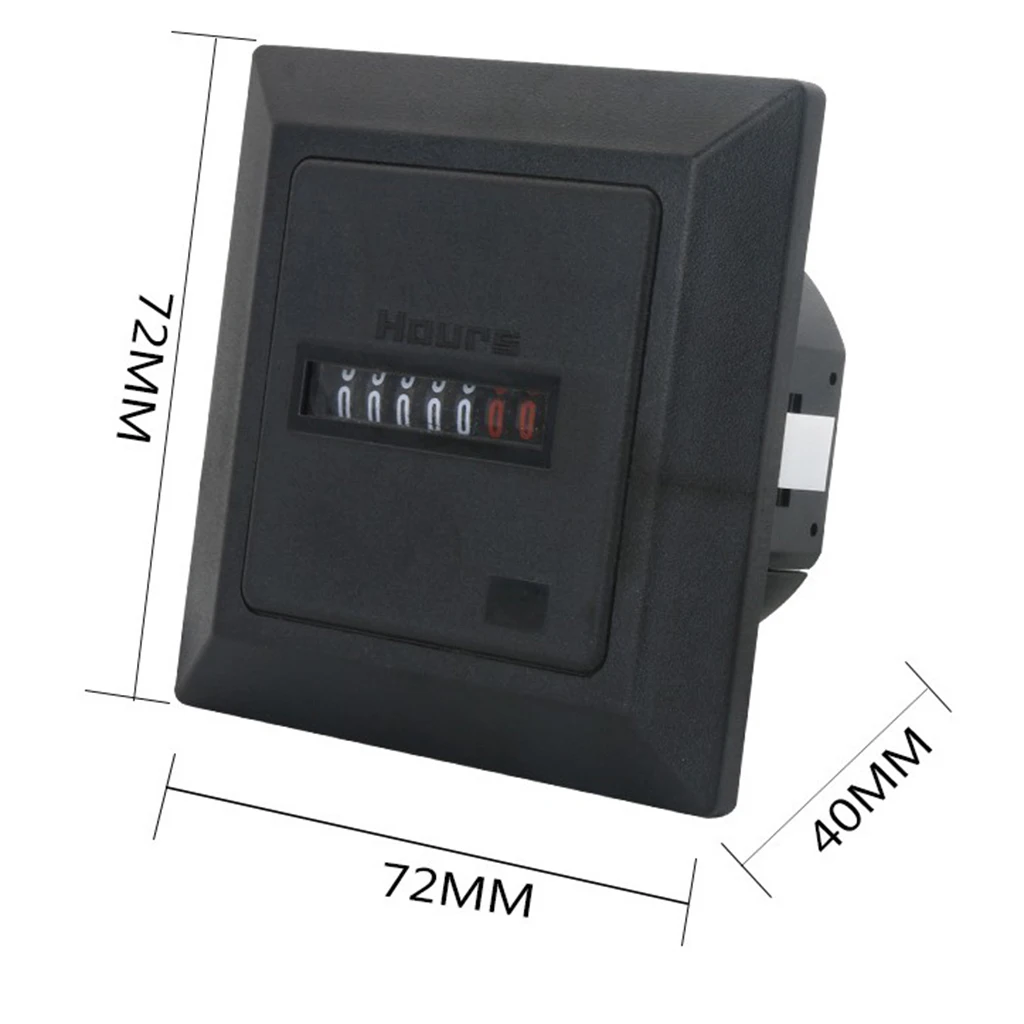 Timer Square Counter Digital Non-resettable Hour Meter Gauge AC220-240V 50Hz