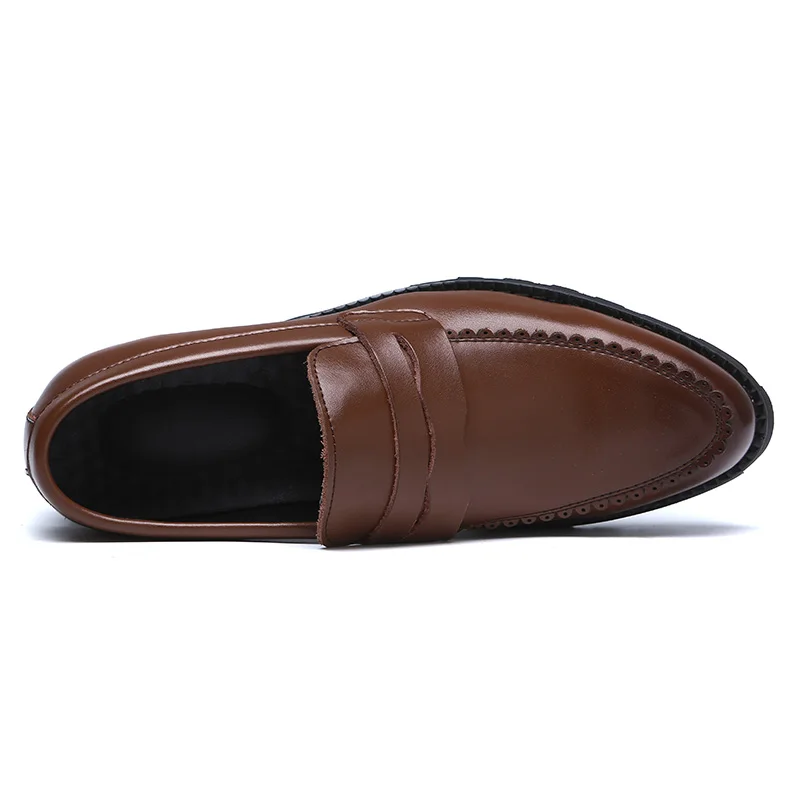 Мужские классические туфли из сплит кожи повседневные деловые и свадебные