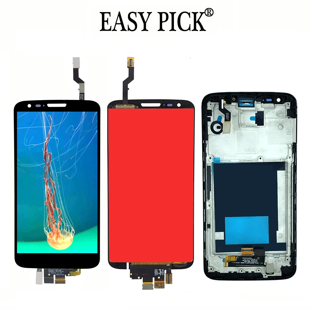 Продажа Для LG Optimus G2 D800 D801 D802 D803 D806 LS980 VS980 F320L F320S ЖК дисплей сенсорный экран оцифровать сборка с рамкой