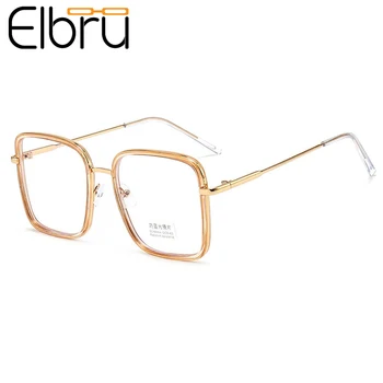 

Elbru Anti-blue Light Glasses Frame Big Frame Square Computer Square Optical Glasses Eyeglasses Eyewear Frame For Women&Men