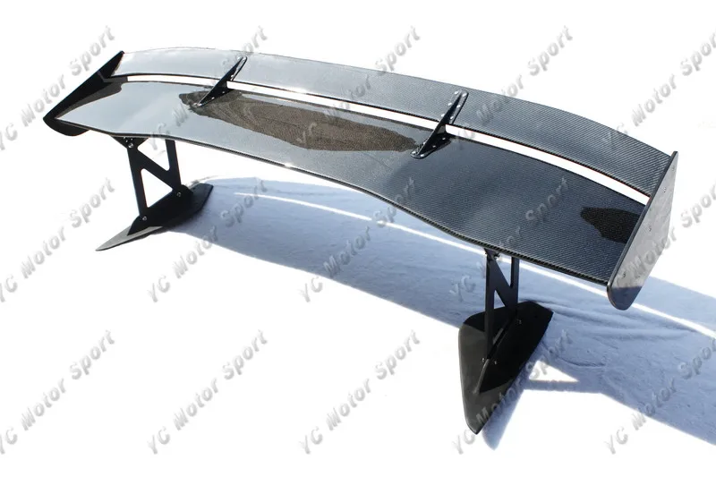 2001-2007  Mitsubishi Evolution 7-9 Voltex Type5 Style Trunk Spoiler GT Wing 1700mm CF with 29mm Aluminum Stands (3)