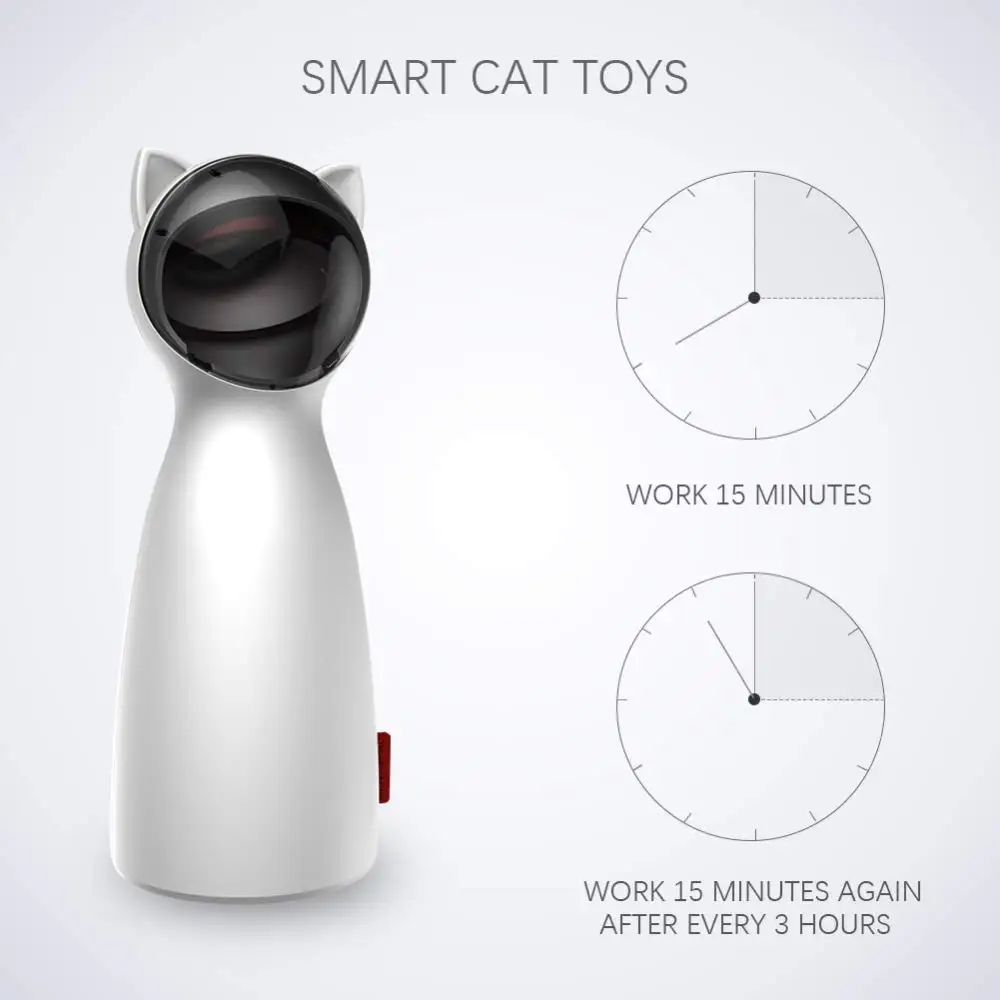 Автоматическая Лазерная Игрушка для кошек, собак, лазер для питомцев, для кошек, зарядка через usb или AA, работающая от батареек, Интерактивная игрушка для кошек с 5 вращающимися режимами