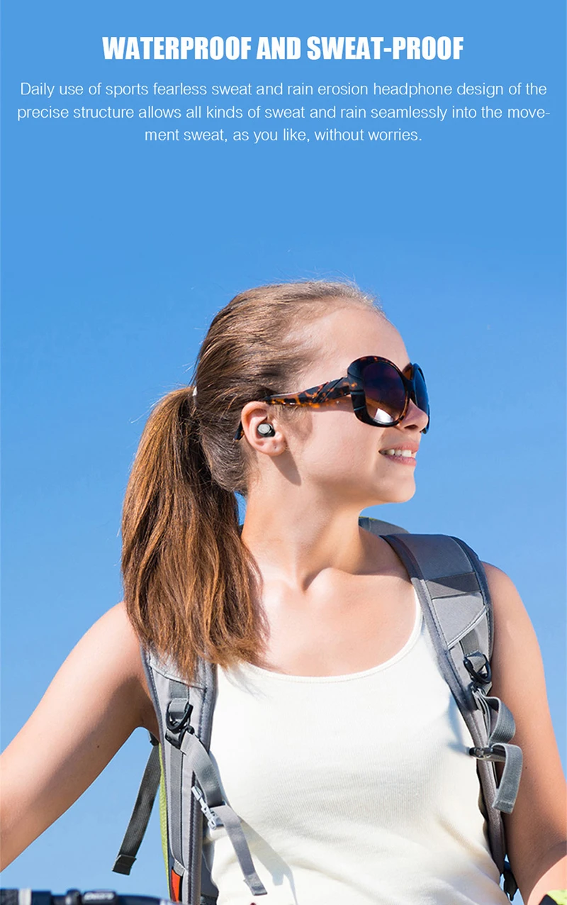 New F9 Wireless Headphones Bluetooth 5.0 Earphone TWS HIFI Mini In-ear Sports Running Headset Support iOSAndroid Phones HD Call (21)