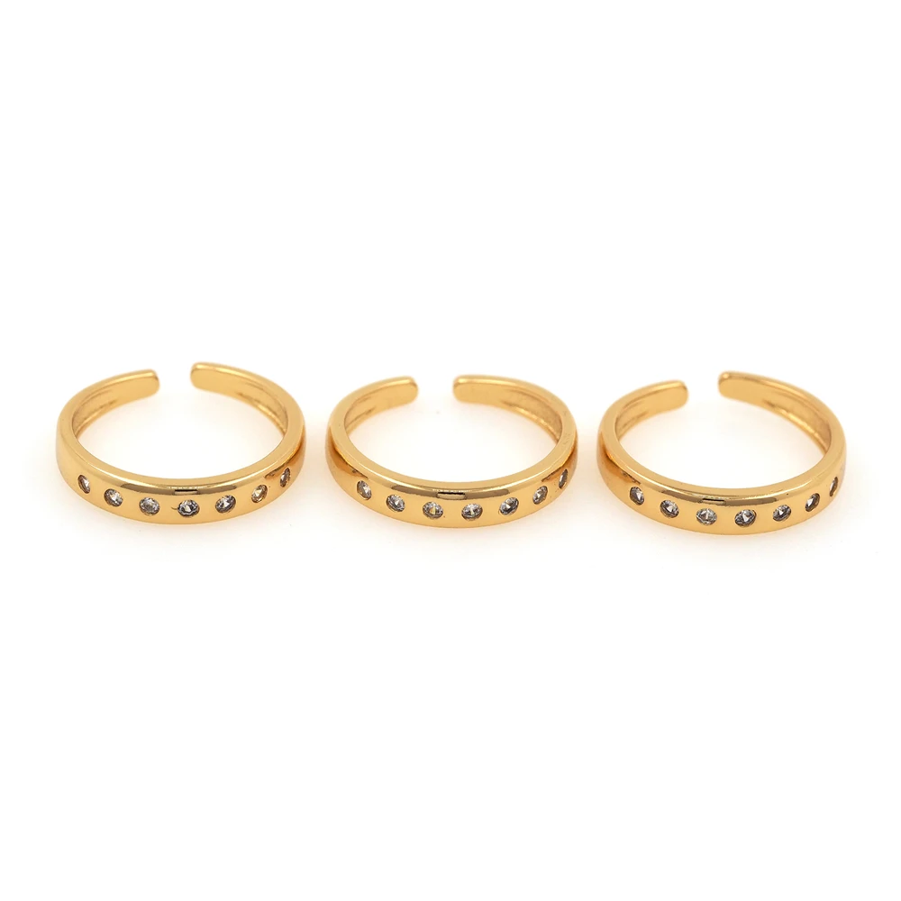 

Finger Stackable Ring Simple Monotonous White Zircon For Ladies Wedding Luxury Exquisite Jewelry Making Gifts