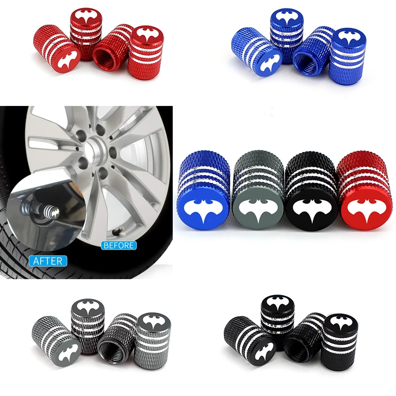 Для летучей мыши логотип авто колеса клапан Стволовые колпачки 3D металлические шины герметичный чехол инструмент для Lexus IS200 IS250 GX470 Ford Mondeo Ranger Fiesta