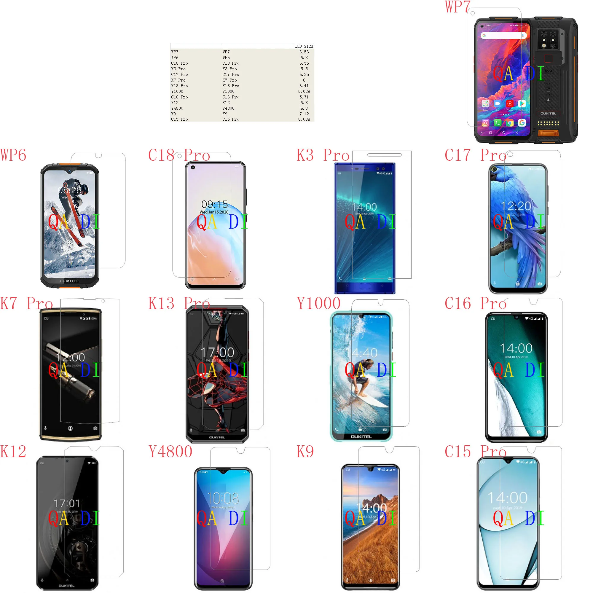 Защитная пленка для oukitel WP7 WP6 C18 Pro K3 C17 K7 K13 Y1000 C16 K12 Y4800 K9 C15|Защитные стёкла и плёнки|