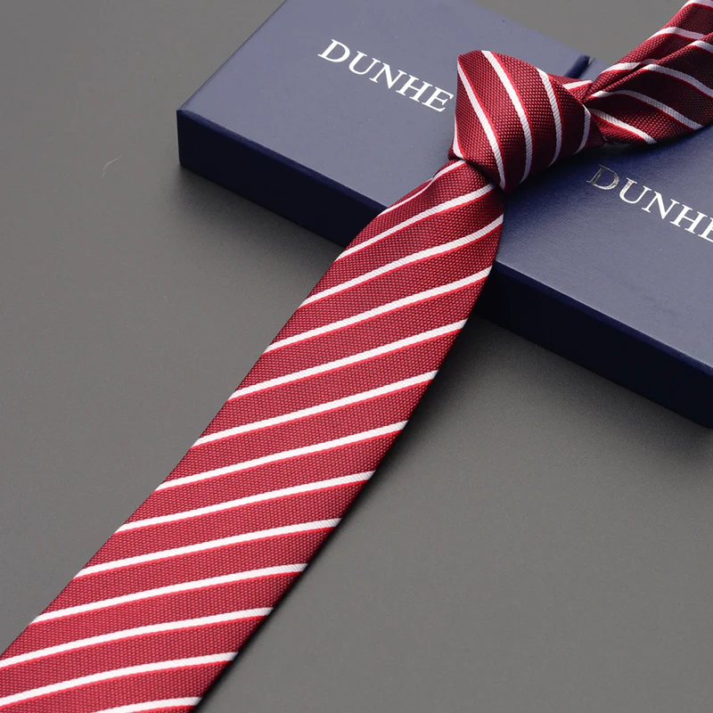 Высокое качество новые модные галстуки мужские деловые рабочие 7 см Полосатый шелковый галстук свадебные галстуки для мужчин дизайнерский бренд с подарочной коробкой - Цвет: ha702