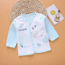 Для подкладки Топ Для мужчин и Для женщин детские весенние новые продукты натуральный хлопок двери персиковым воротником с принтом из мультфильмов без подкладки верхней части