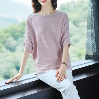 

2020 Fashion Logo Printing T Shirts pink Women's Short Sleeve Fashion 100% cotton Female T-Shirts