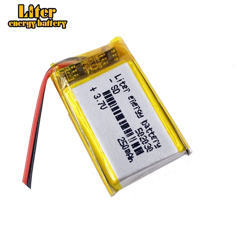 502030 3.7V 250 mah lithium-ion polymer battery quality goods quality of CE FCC ROHS certification authority