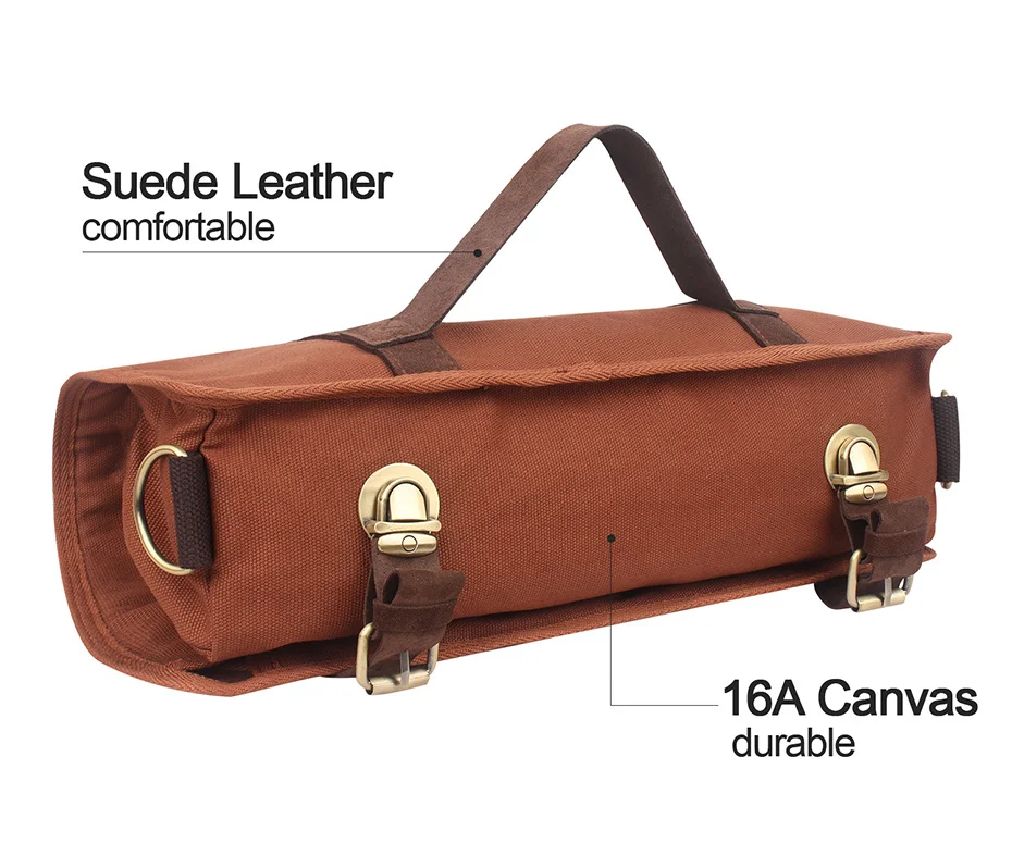 WESSLECO Bar Bartender Carrying Bag Creative Bartender Canvas Toolkit Pack Bar Tool Bag Professional Cocktail Shaker Set Storage