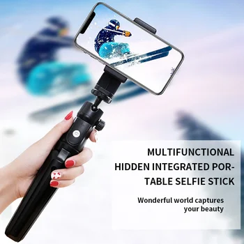 

Bluetooth 4.2 Selfie Holder Foldable Tripod Telescopic Selfie Pole With Remote Controller No Delay Selfie Stand For Live