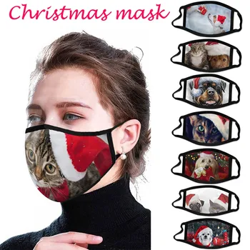 

Air Humidifiers Sujeta Mascarillas Salvaorejas Masken Waschbar Outdoor Mouth Christmas Print Face Mask Protection Mask#ljc