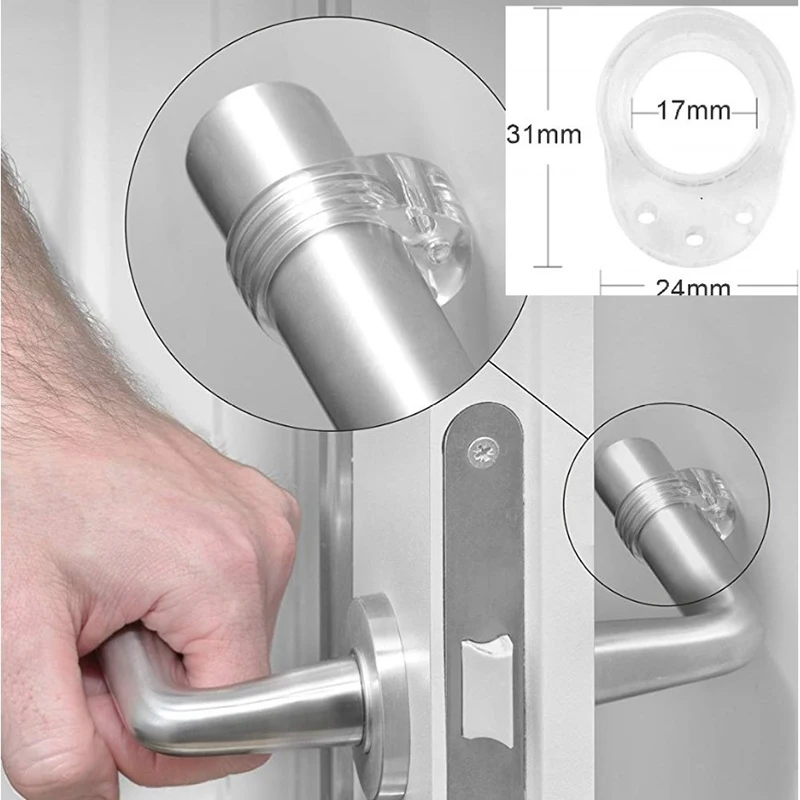 Protection-Pad Door-Handle Anti-Collision Silicone Furniture Wall Bedroom Transparent