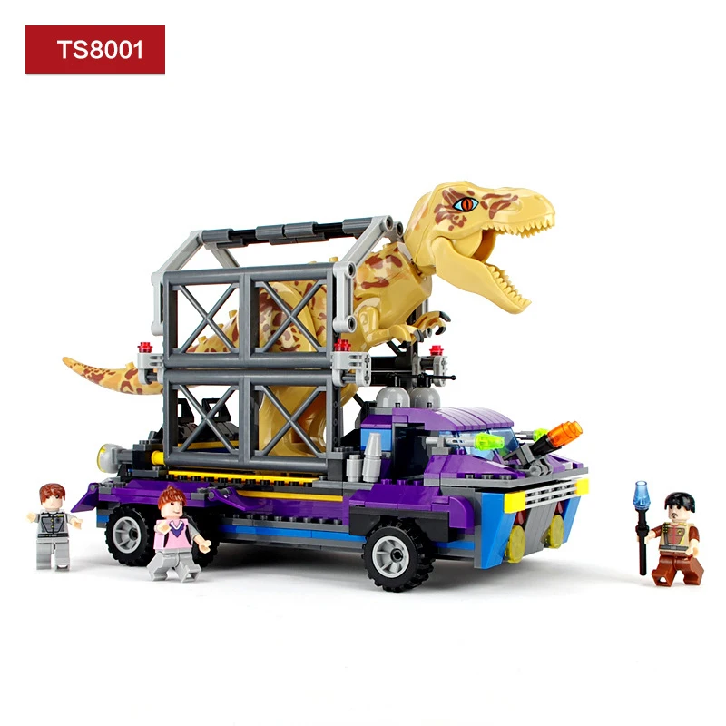 TS8001 nobox Мир Юрского периода 2 фигурки динозавров строительные блоки игрушки тираннозавр рекс кирпич дети мальчик динозавры игрушки детский подарок - Цвет: TS8001 nobox