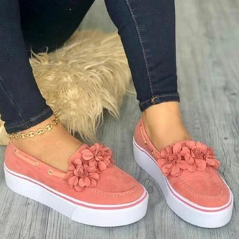 

Dihope Women Flats Shoes Platform Sneakers Slip On Ladies Loafers Casual Thick Bottom Tassel Shoes for Women Mujer Pisos 2020