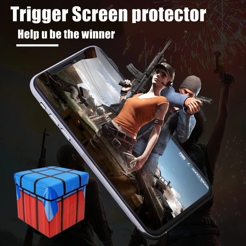  2020 New PUBG trigger screen protector Full Cover Tempered Glass For iPhone 6 7 8plus X XR 11 Pro S
