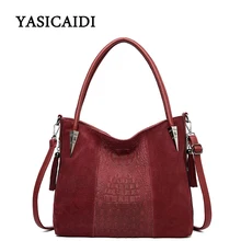 Женская сумка из искусственной кожи, женская кожаная сумка, роскошная Дамская ручная сумка, винтажная сумка, женская сумка-мессенджер, большая сумка-тоут